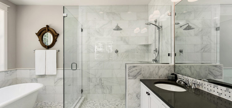 bathroom shower door installation in Alum Rock
