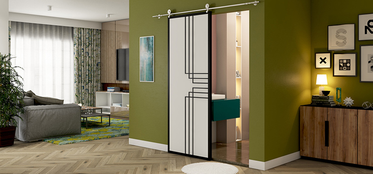 sliding bathroom door installation in Alum Rock